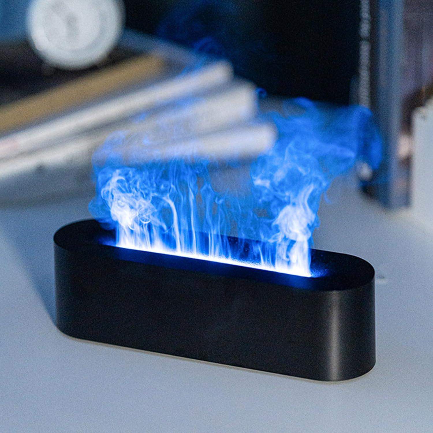 Flame Essential Oil Diffuser & Humidifier, 150ml, 7 LED Colors, Remote