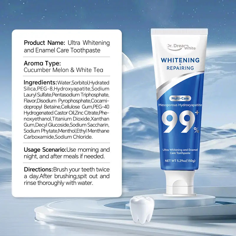Mesoporous Whitening + Repairing Toothpaste with Hydroxyapatite