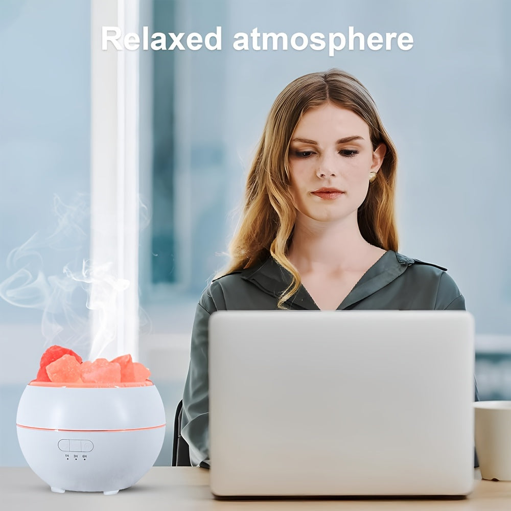 3-in-1 Essential Oil Diffuser, Salt Lamp & Humidifier, 360ml, USB, Quiet