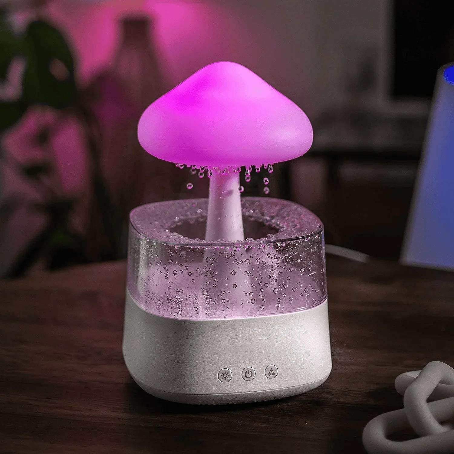 Rain Cloud Humidifier & Diffuser, Rain Sound, 7 LED, 15H Rechargeable