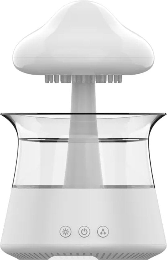 Rain Cloud Humidifier & Diffuser, Rain Sound, 7 LED, 15H Rechargeable