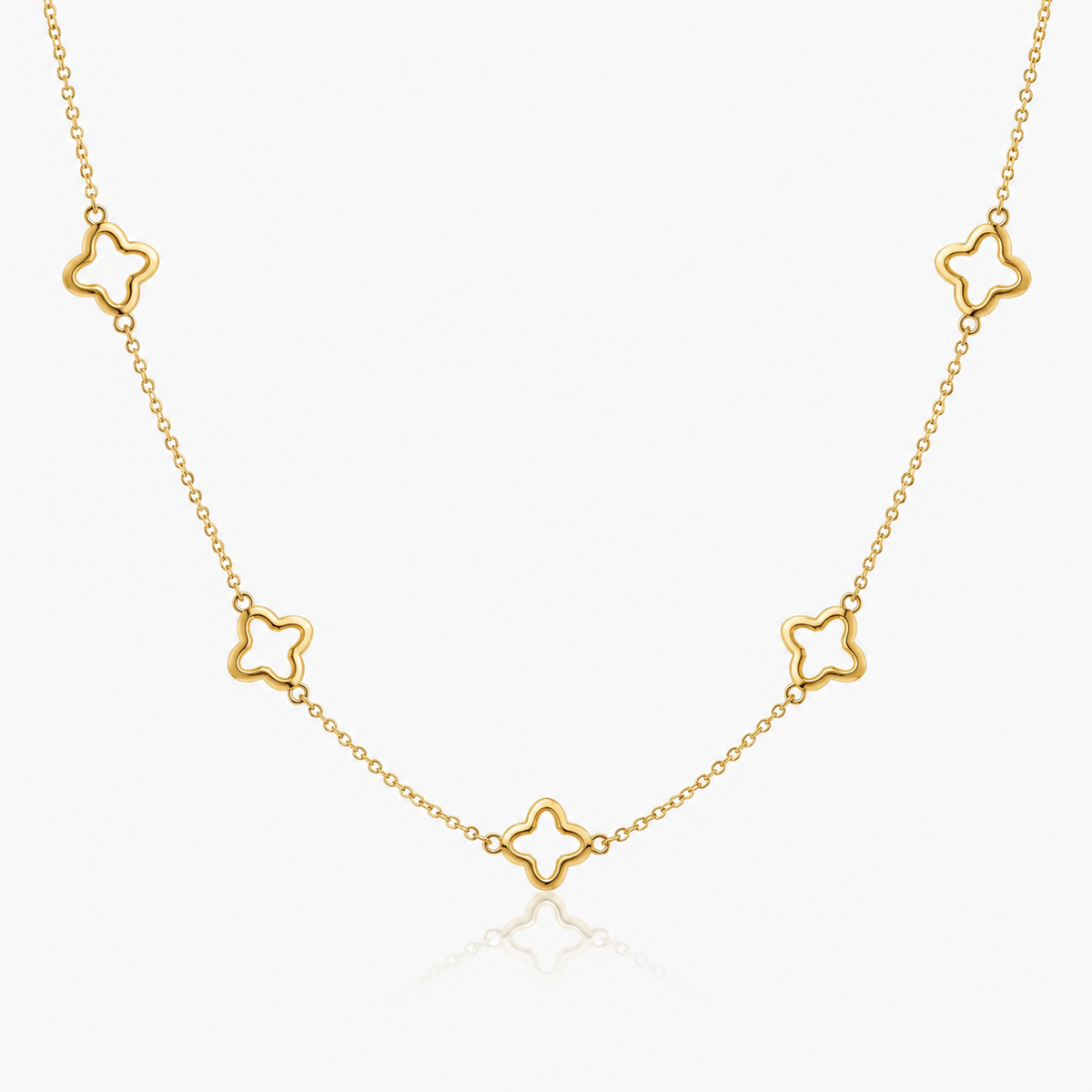 🎁 Collar de trébol con contorno Juliette (100% de descuento)