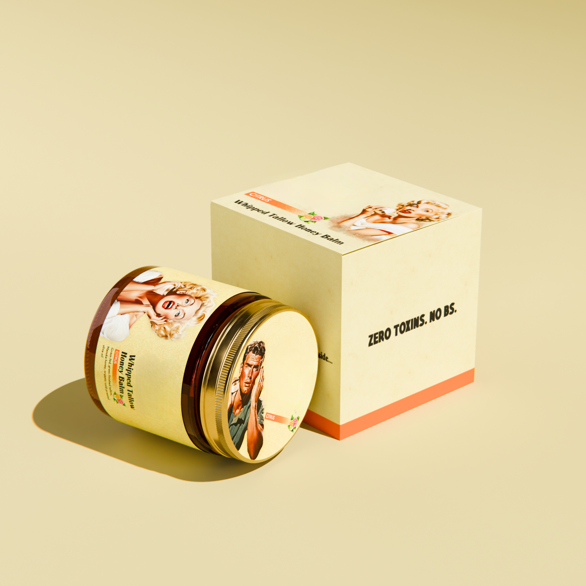 Whipped Beef Tallow and Honey Balm for Dry Skin, Hydration and Dry Patches