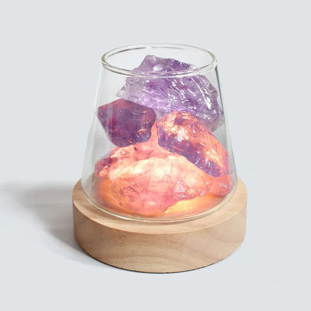 Himalayan Salt Lamp & Essential Oil Diffuser, Rechargeable, Night Light