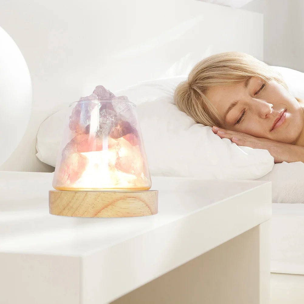 Himalayan Salt Lamp & Essential Oil Diffuser, Rechargeable, Night Light