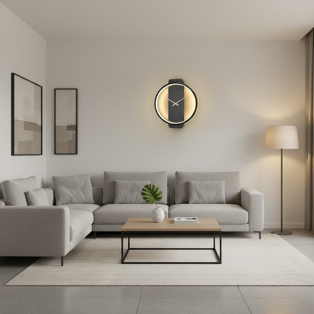 AuraTime | Modern Digital Wall Clock Decor with LED Light
