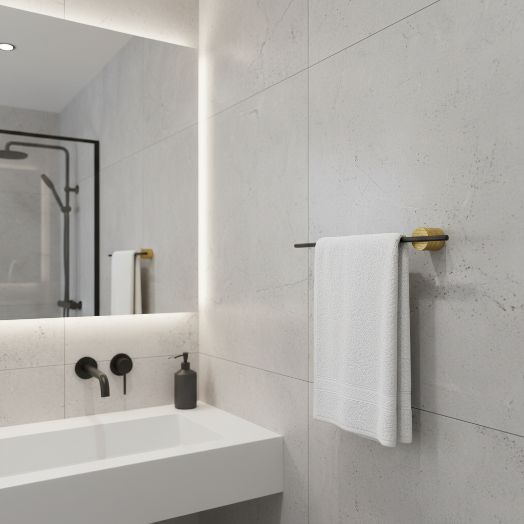 Elegant Metal Towel Rack | Modern Towel Bar for Bathroom