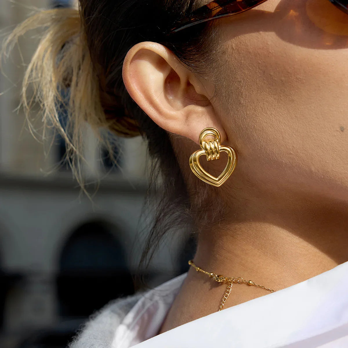 Heart Drop Earrings