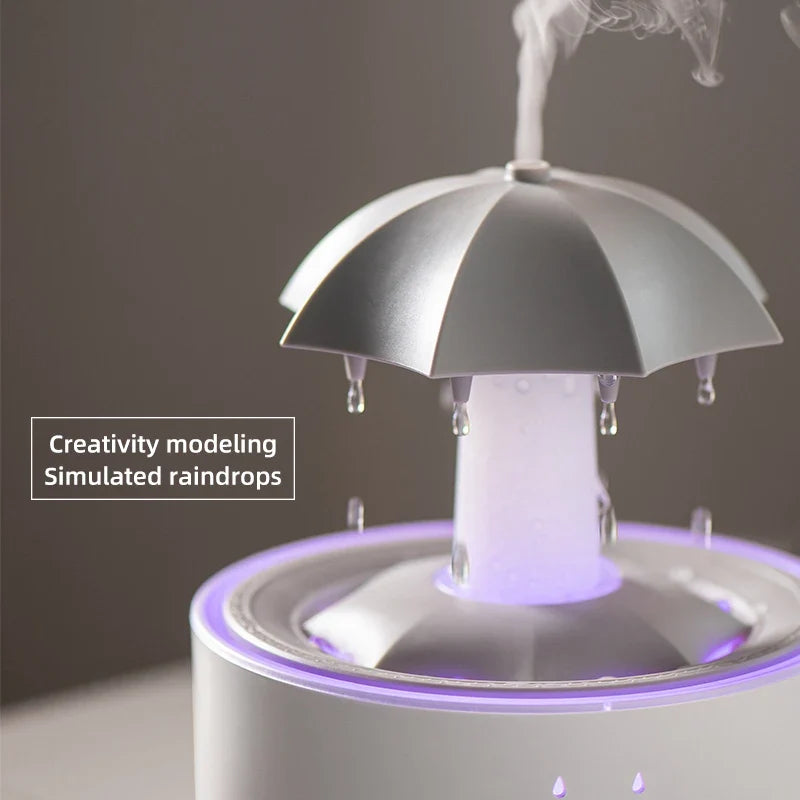 Aromatherapy Humidifier & Diffuser, 300ml, Rain Sound, 7 LED, Remote