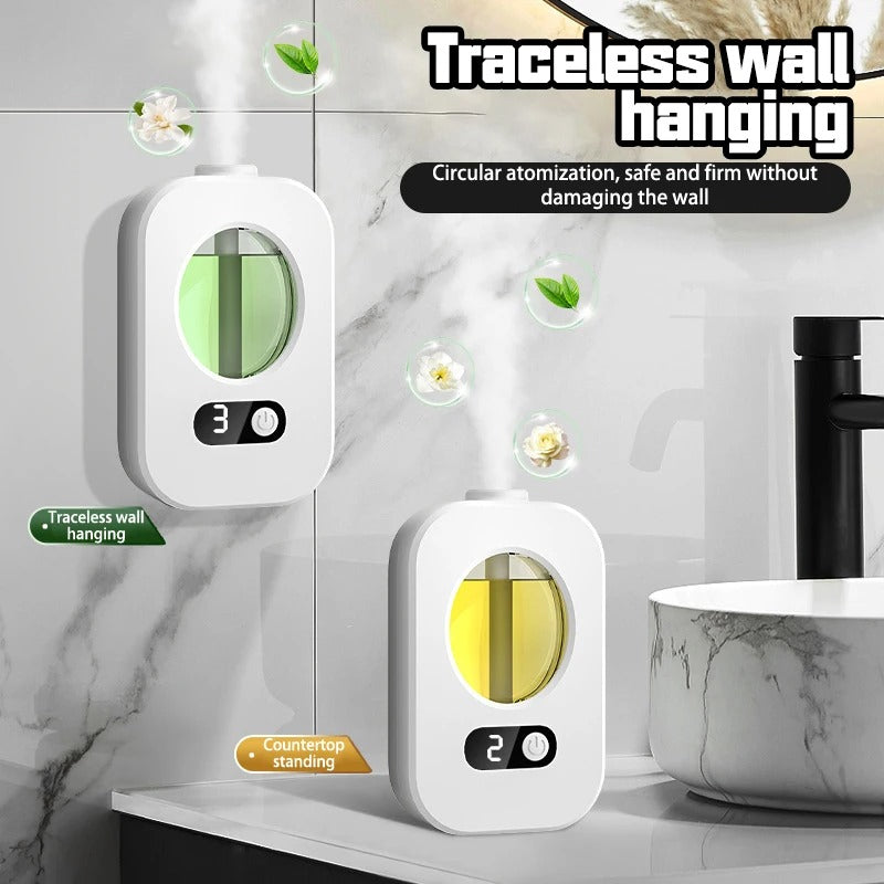 Automatic Aroma Diffuser, 645 sq ft, USB-C Rechargeable, Timer, 36dB Quiet