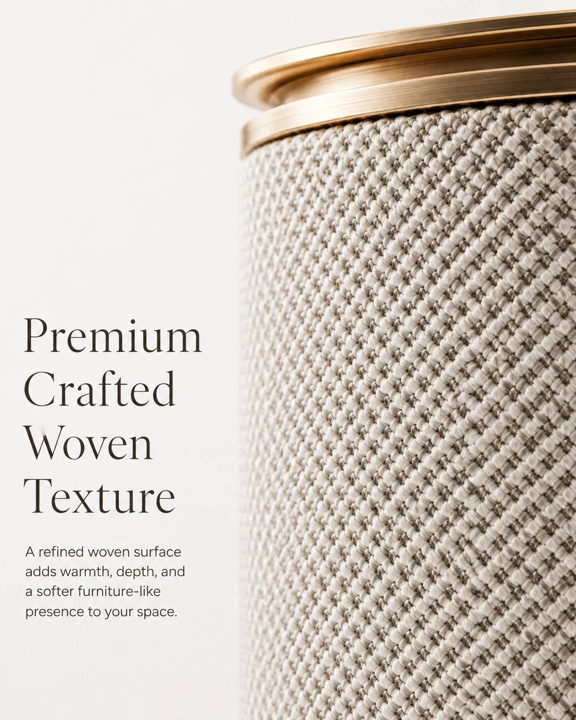 Waterless Essential Oil Diffuser, 100ml, Warm LED Glow, Aluminum & Fabric