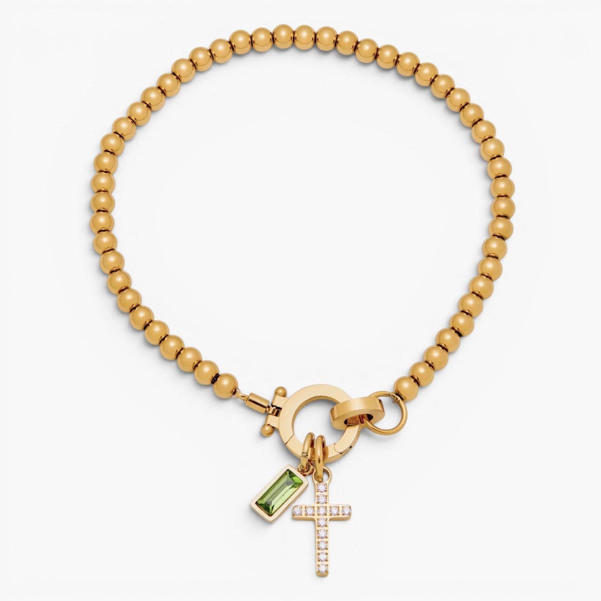 Faith Birthstone Charm Bracelet