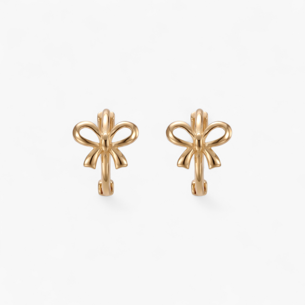 Bow Mini Hoop Earrings - Gold
