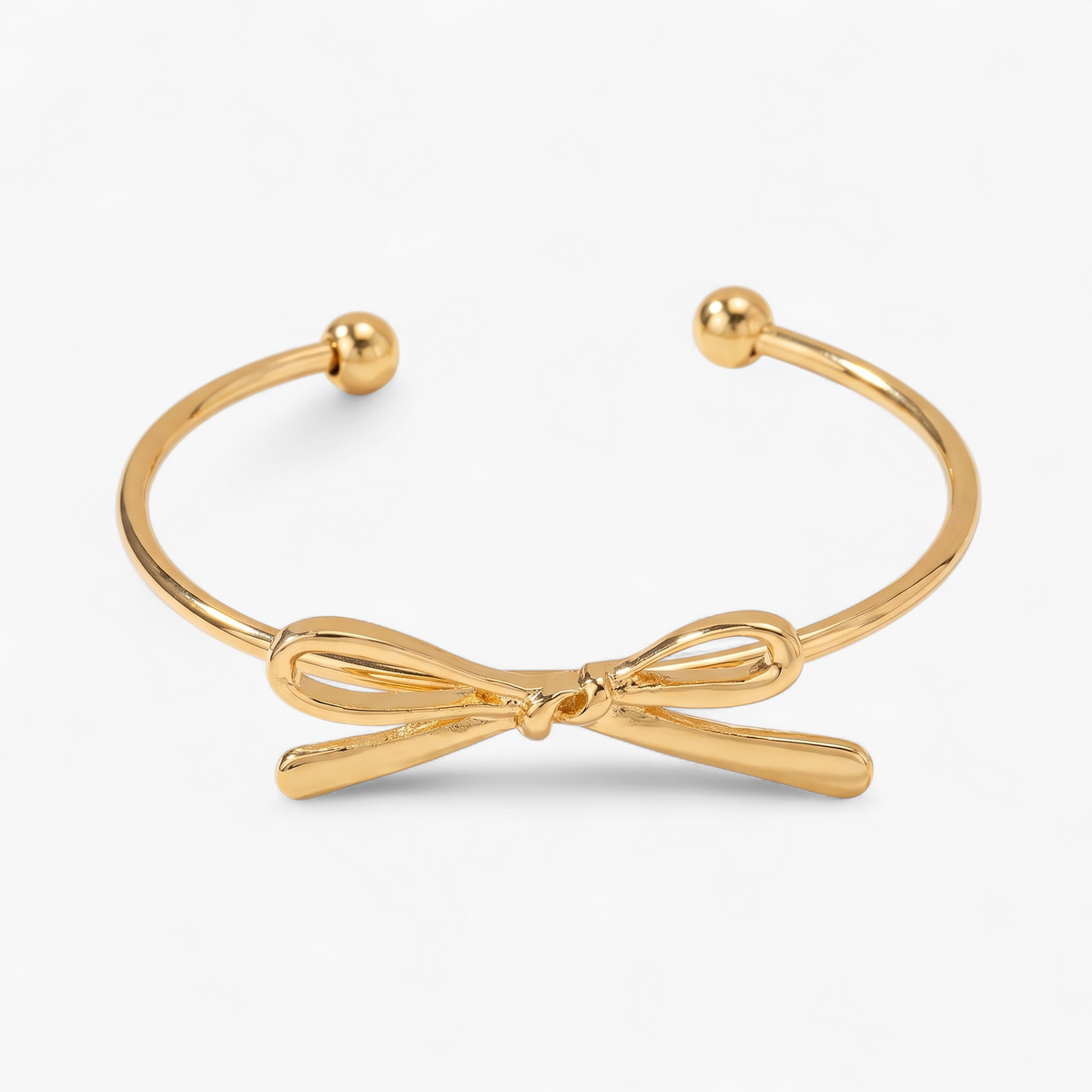 Bow Cuff Bangle Bracelet - Gold