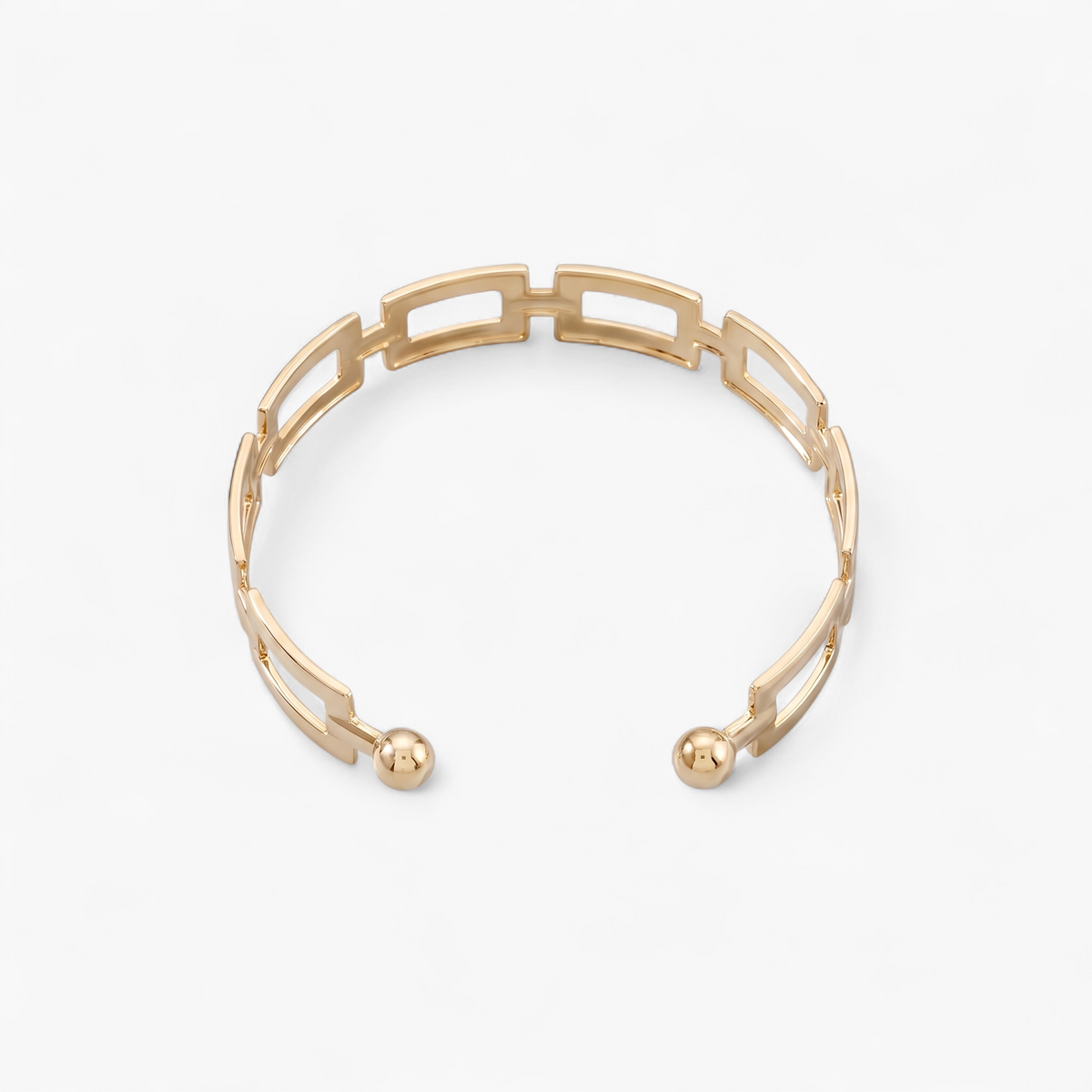 Geometric Cuff Bangle Bracelet - Gold