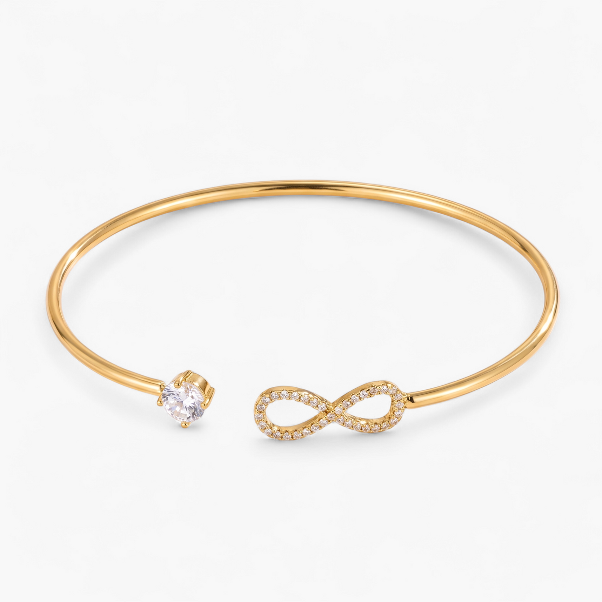 Infinity Cuff Bangle Bracelet - Gold