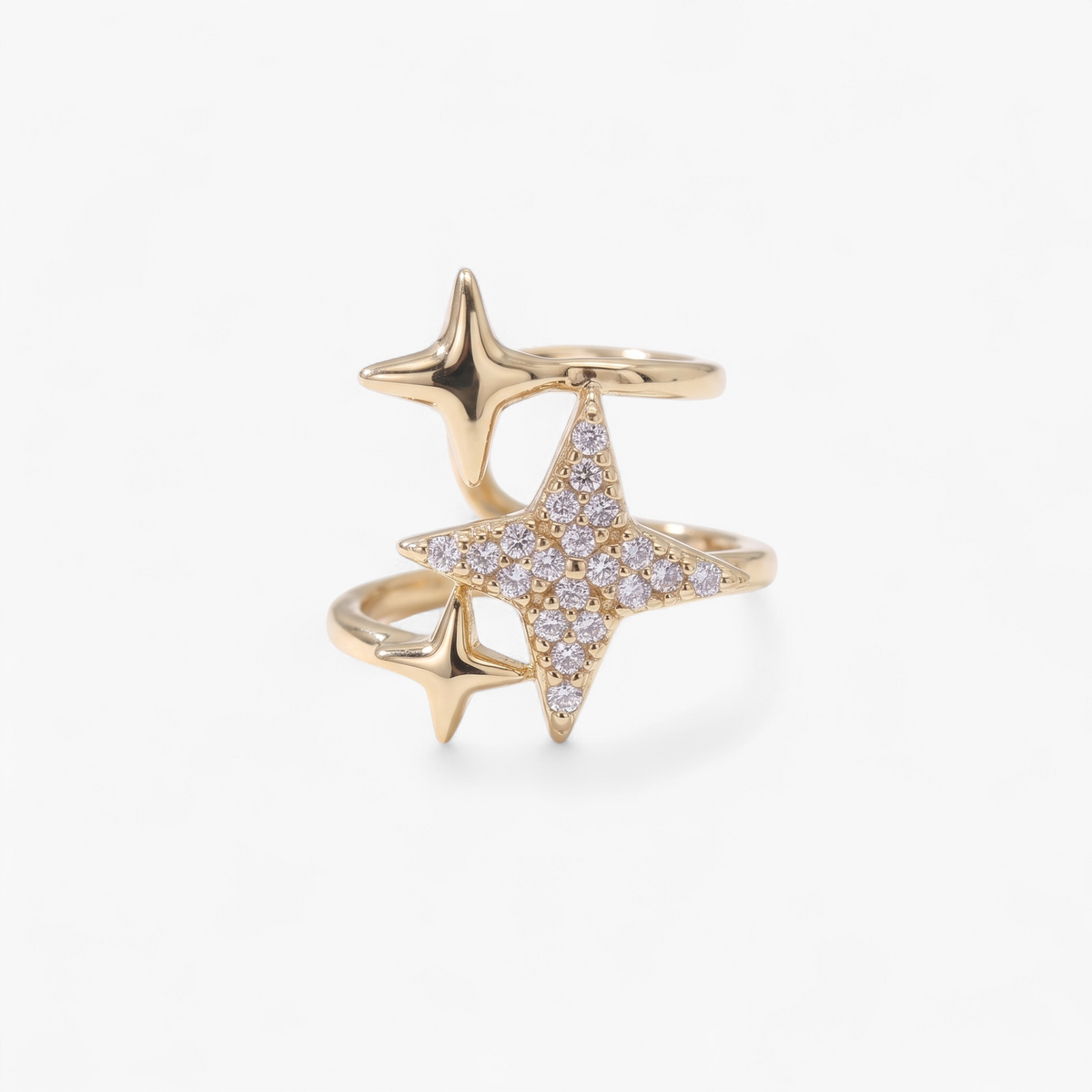Star Ear Cuff Earrings - Gold