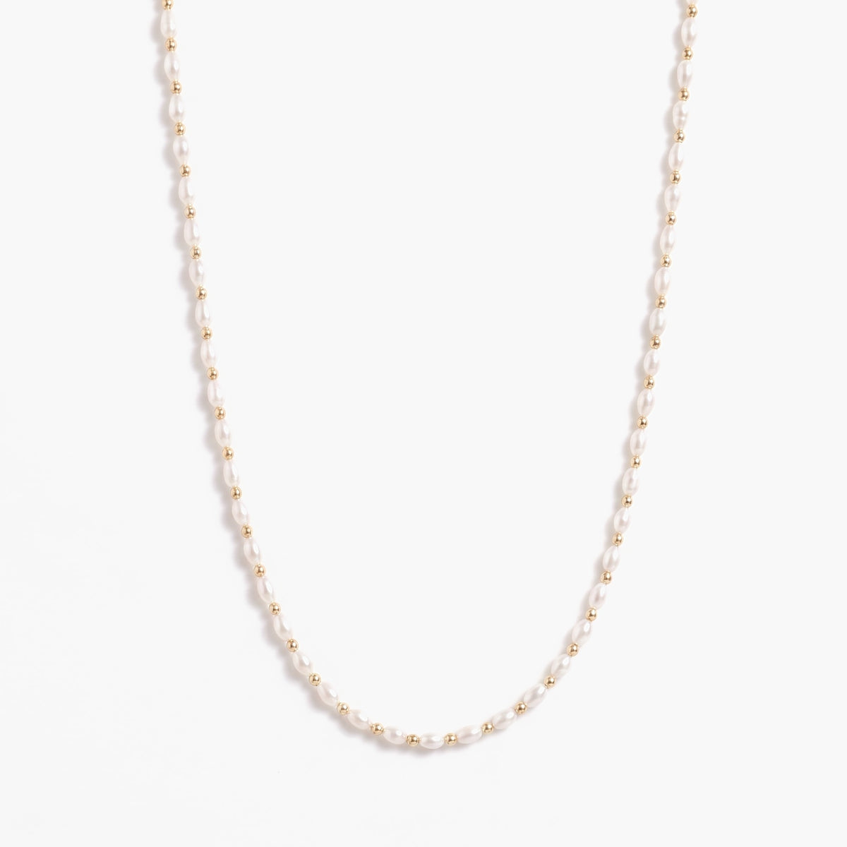 Pearl Clavicle Necklace - White - Water Drop