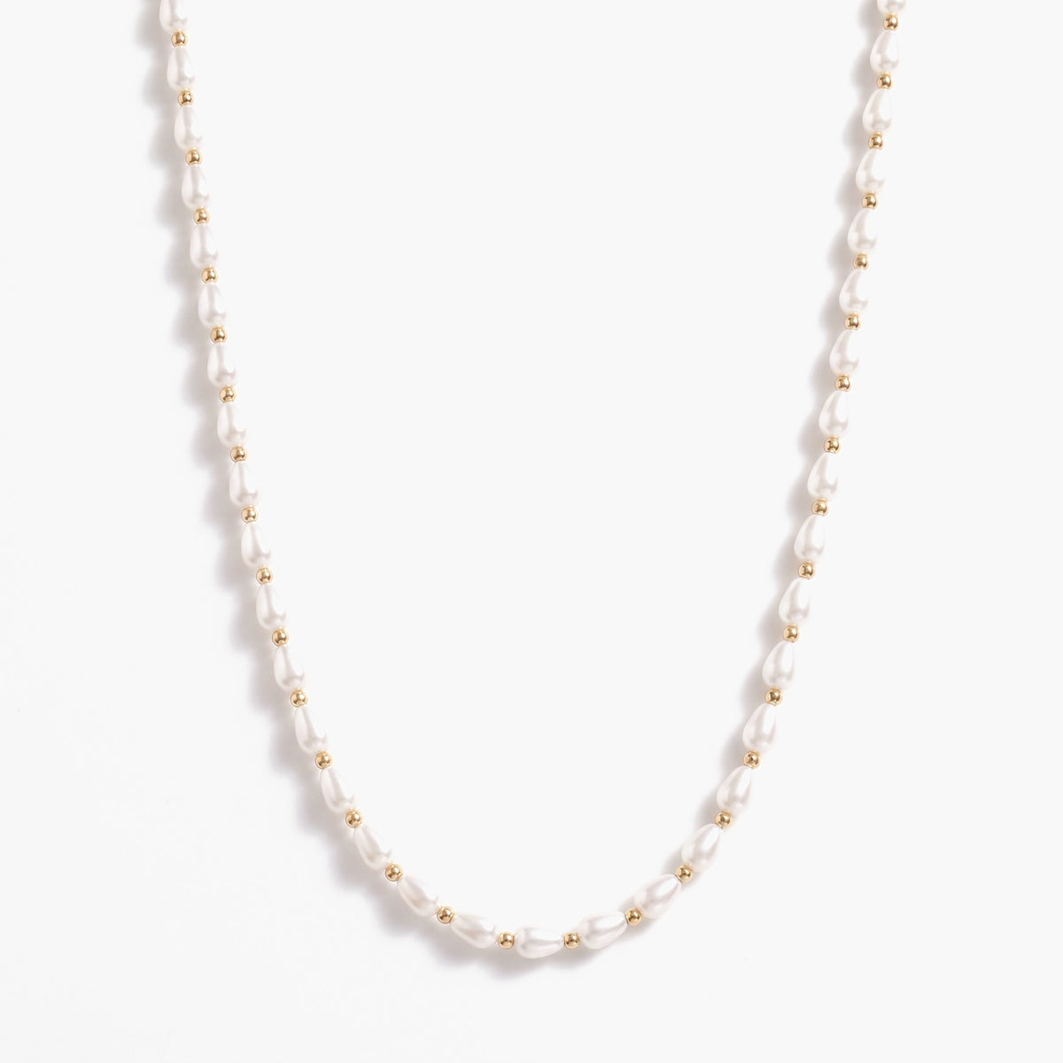 Pearl Clavicle Necklace - Golden Yellow
