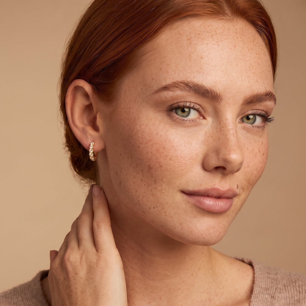 Thea Huggie Hoop Earrings