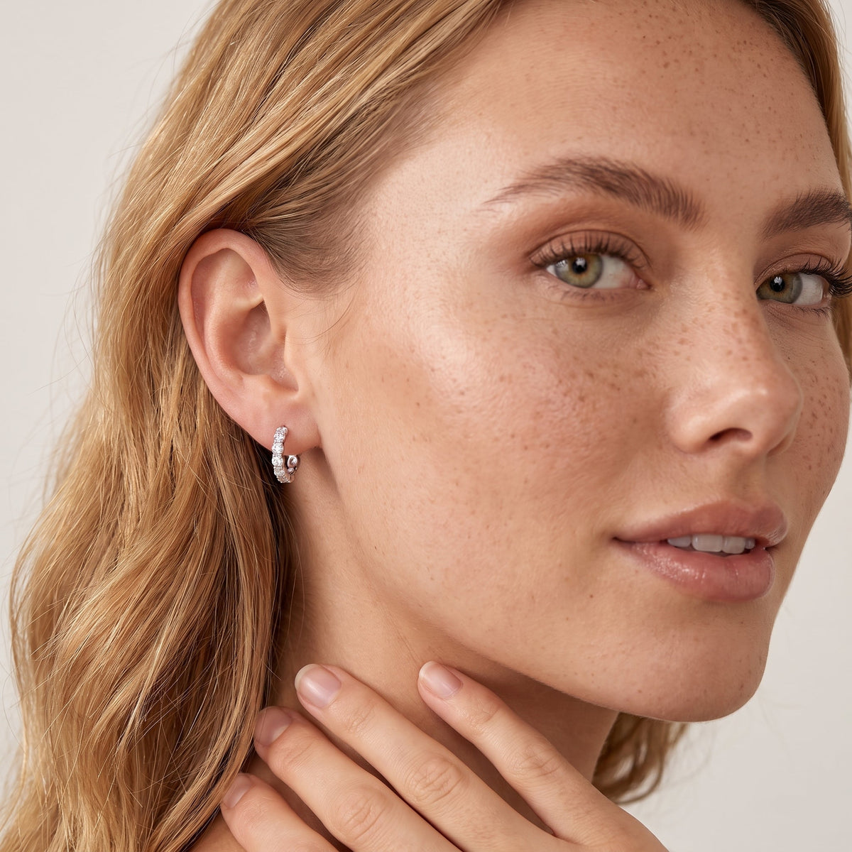 Thea Huggie Hoop Earrings