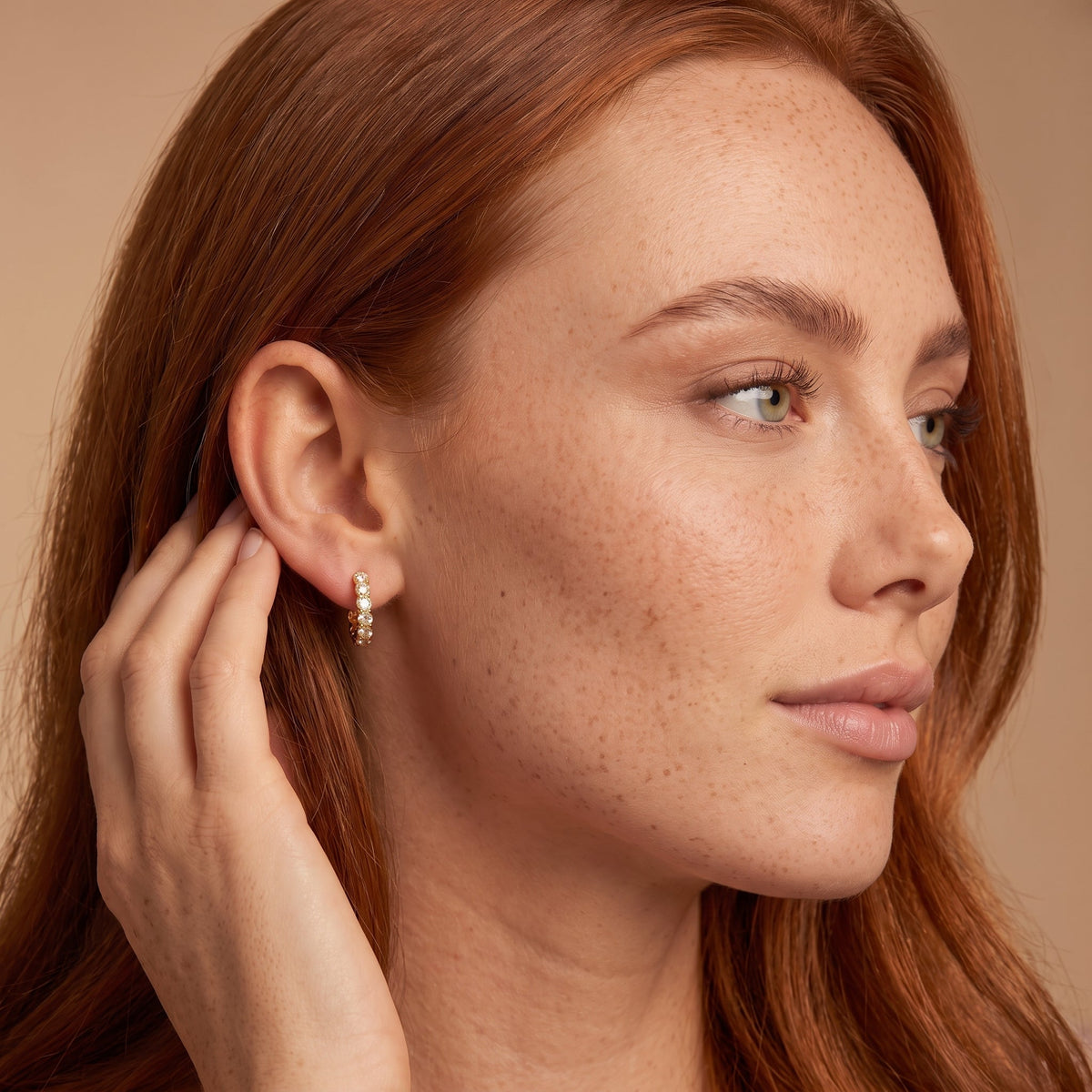 Thea Huggie Hoop Earrings
