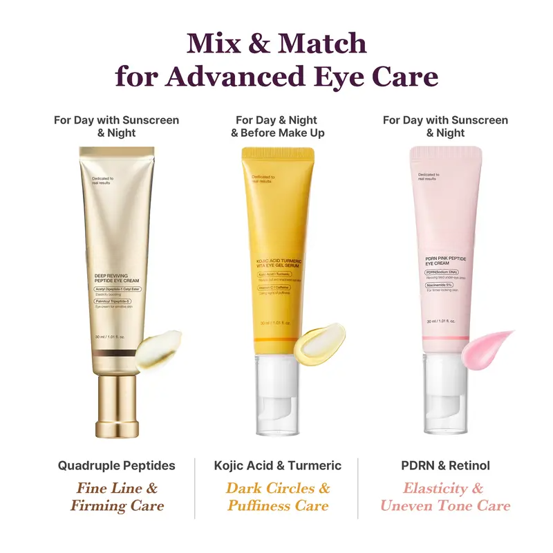 Mix & Match Eye Serum Korean Skincare Set for Puffiness, Dark Circles & Fine Lines