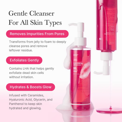 PDRN Jelly to Foam Cleanser with Collagen & Hyaluronic Acid for Hydration & Pore Care