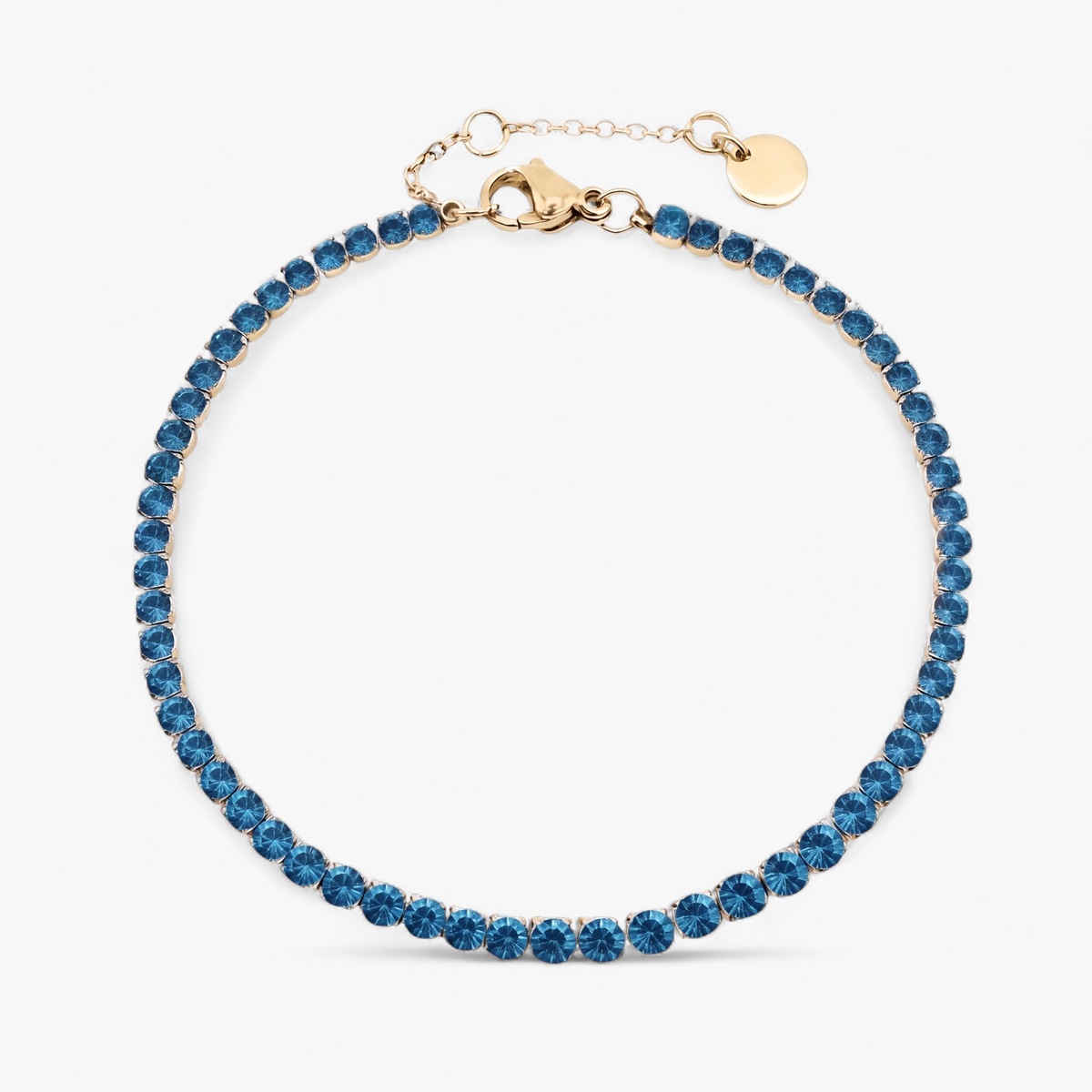 Gold Birthstone Tennis Bracelet - December