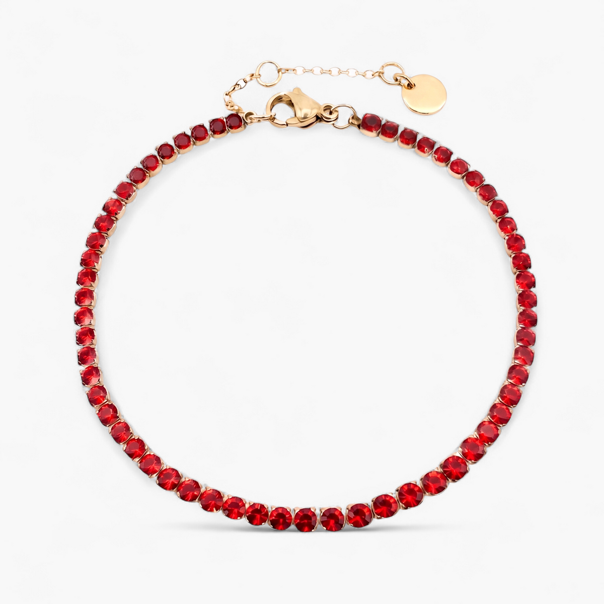 Gold Birthstone Tennis Bracelet - January