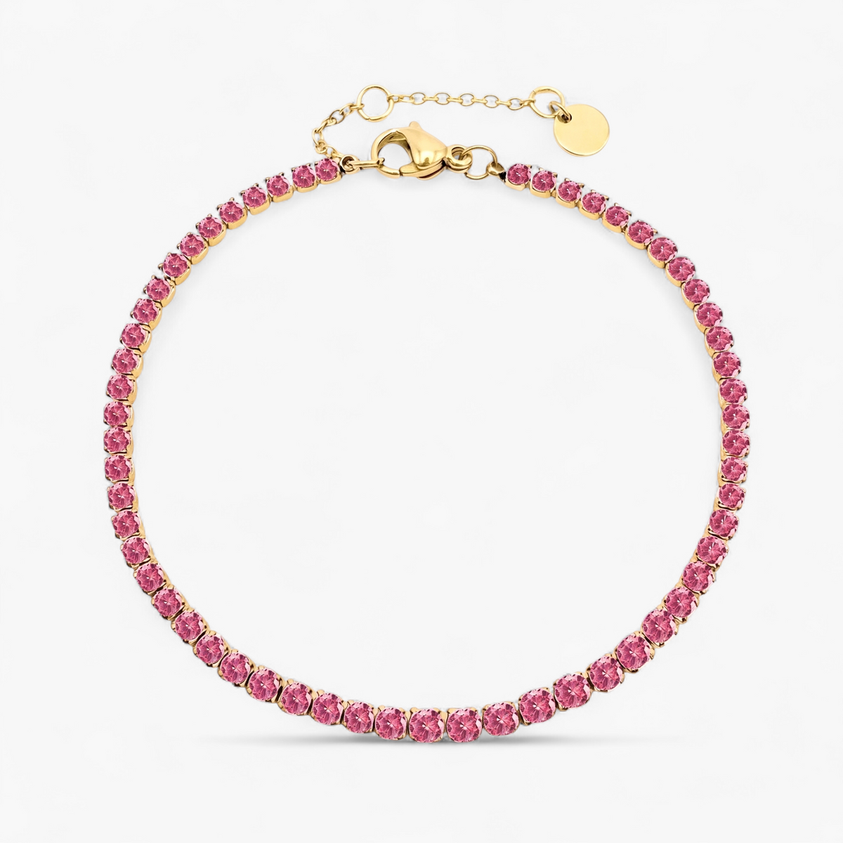 Gold Birthstone Tennis Bracelet - July