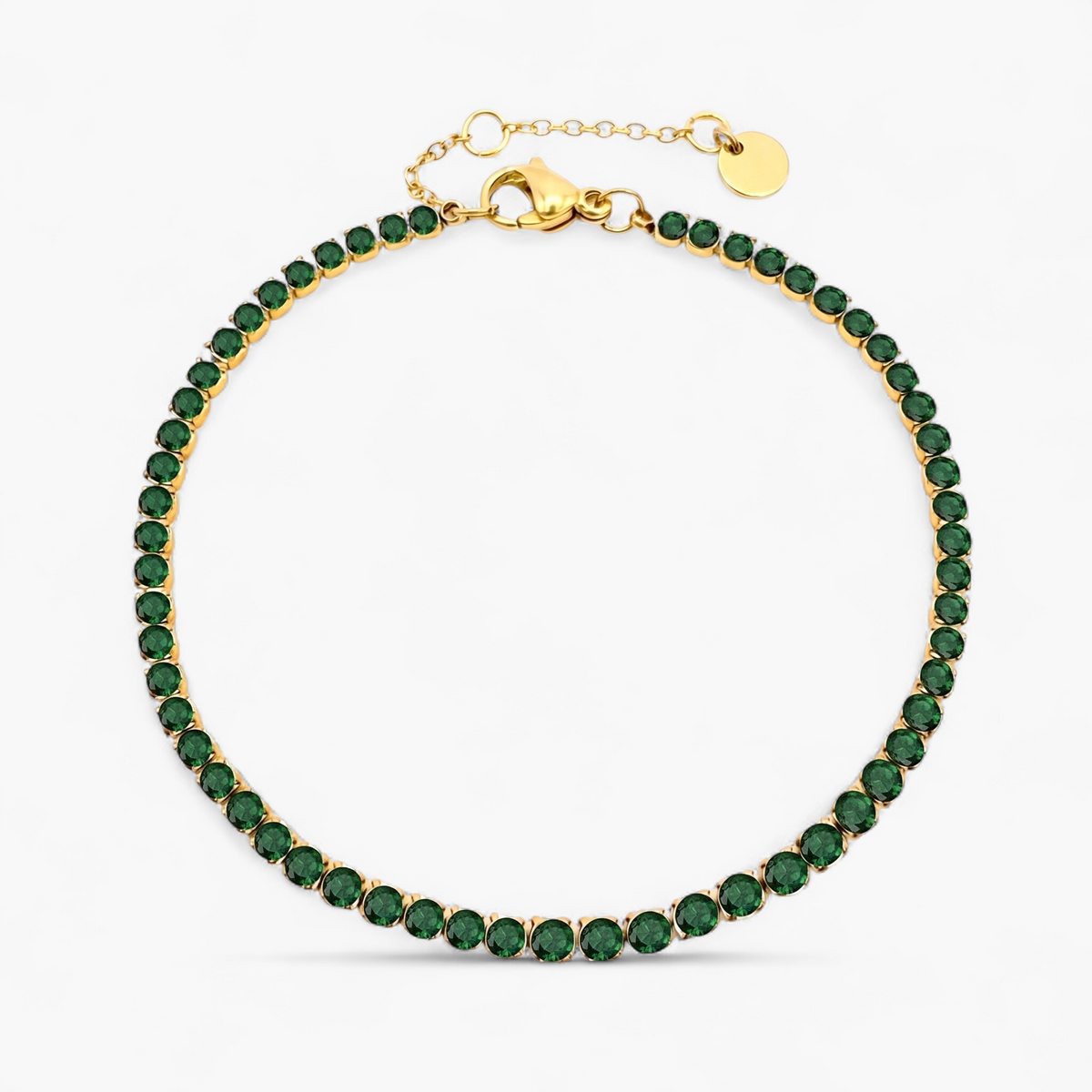 Gold Birthstone Tennis Bracelet - May