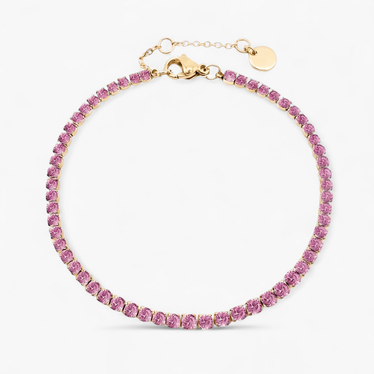 Gold Birthstone Tennis Bracelet - October