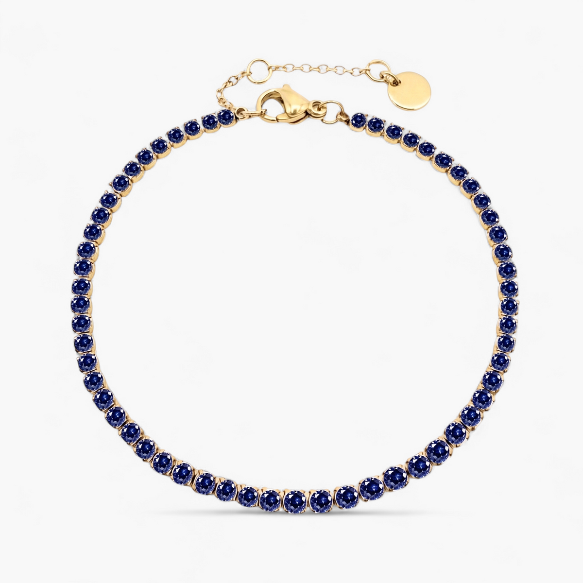 Gold Birthstone Tennis Bracelet - September