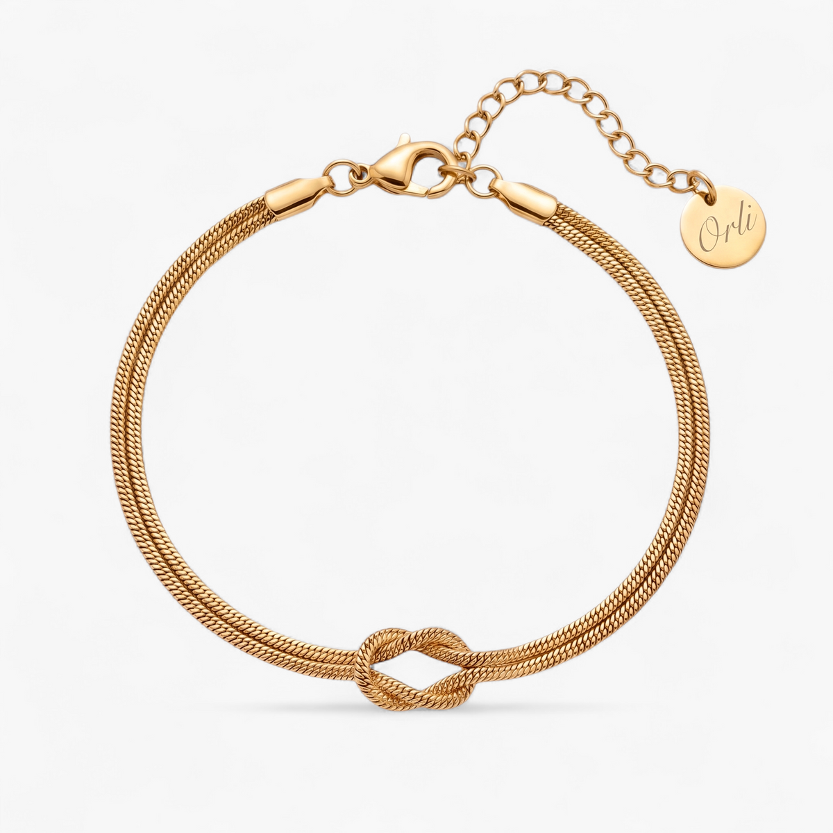Gold Forever Knot Chain Bracelet