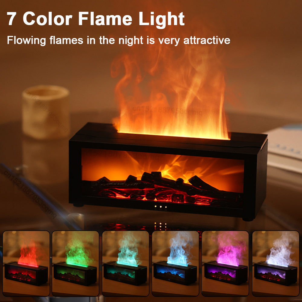 Aroma Diffuser & Humidifier, Flame Effect, 150ml, USB-C, Remote, 30dB