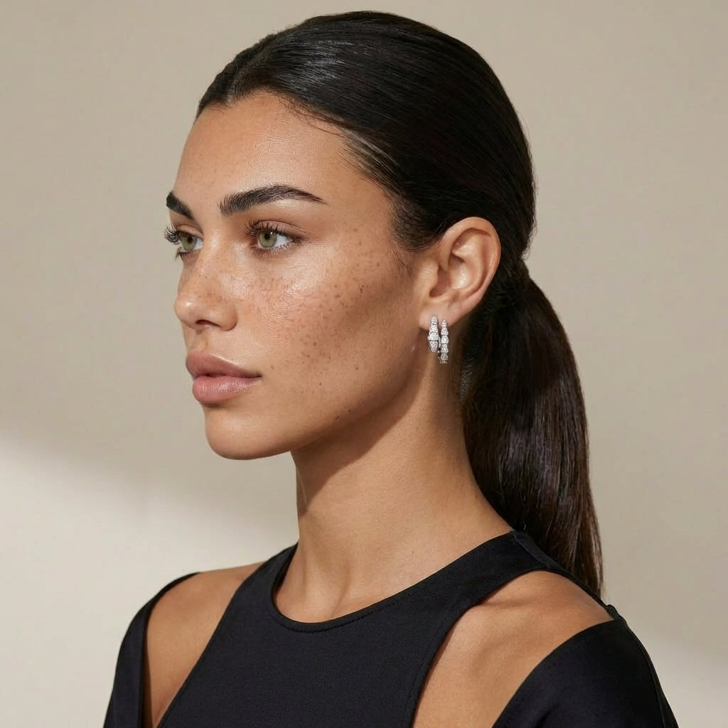 Snake Chain Zircon Earrings
