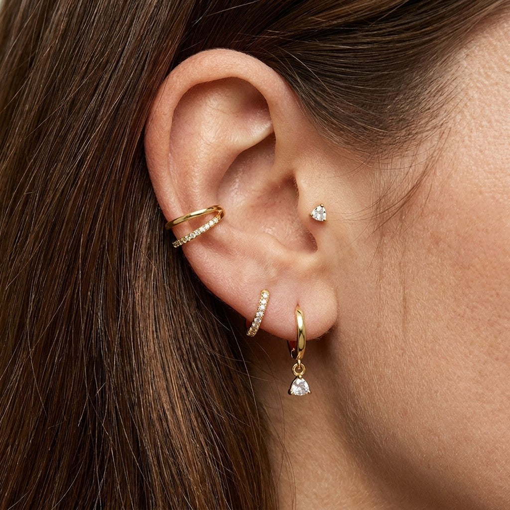 Luna Spark Ear Stack Earrings Set