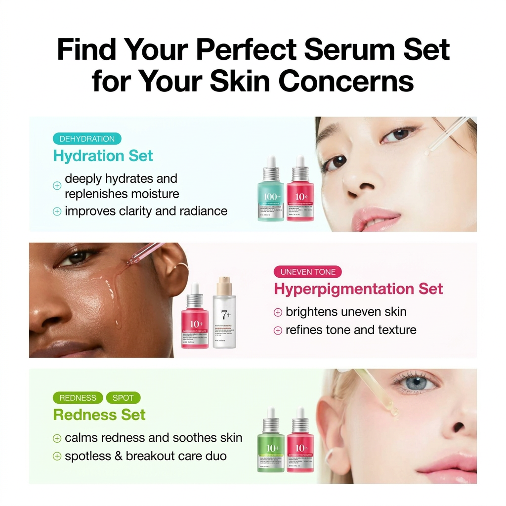 8-Step Korean Skincare Set for Glass Skin, Hydration & Brightening