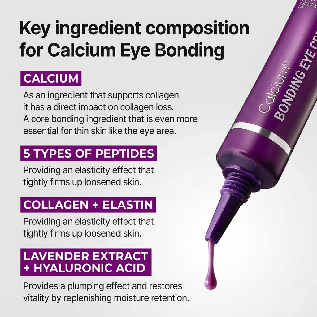 Calcium Bonding Eye Cream with Collagen & Elastin for Firming & Hydration