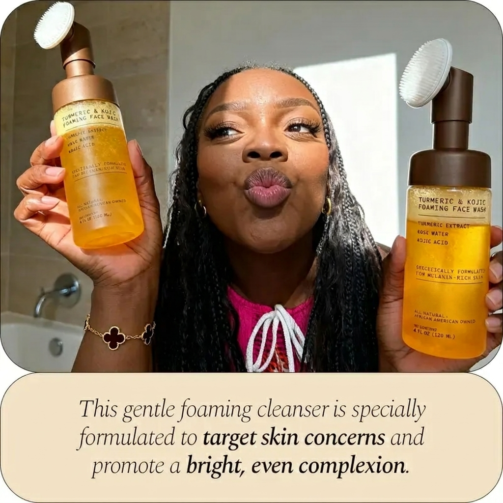 Turmeric Kojic Foaming Face Wash for Dark Spots & Brightening