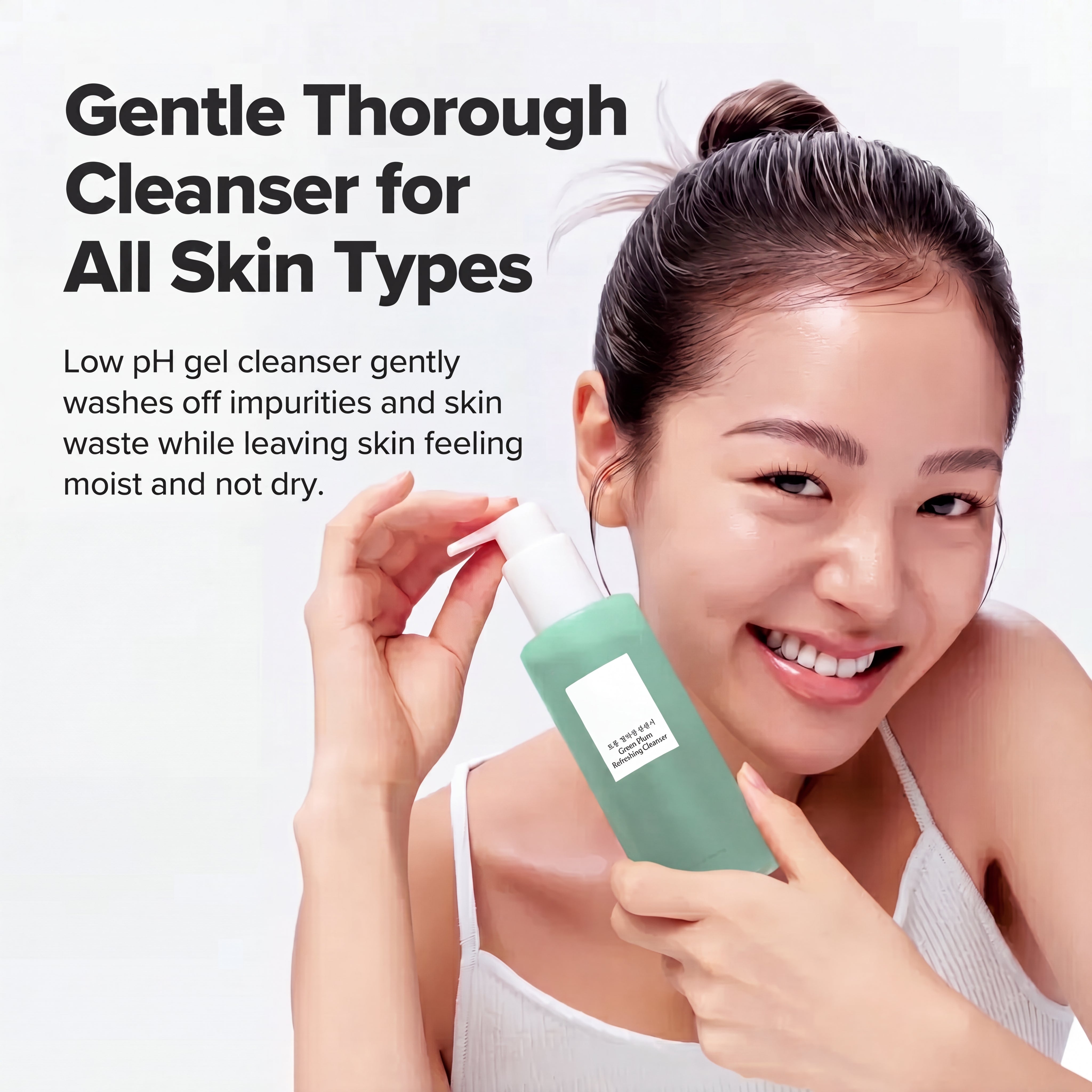 Green Plum Refreshing Cleanser Korean Gel Face Wash for Pores & Deep Cleansing