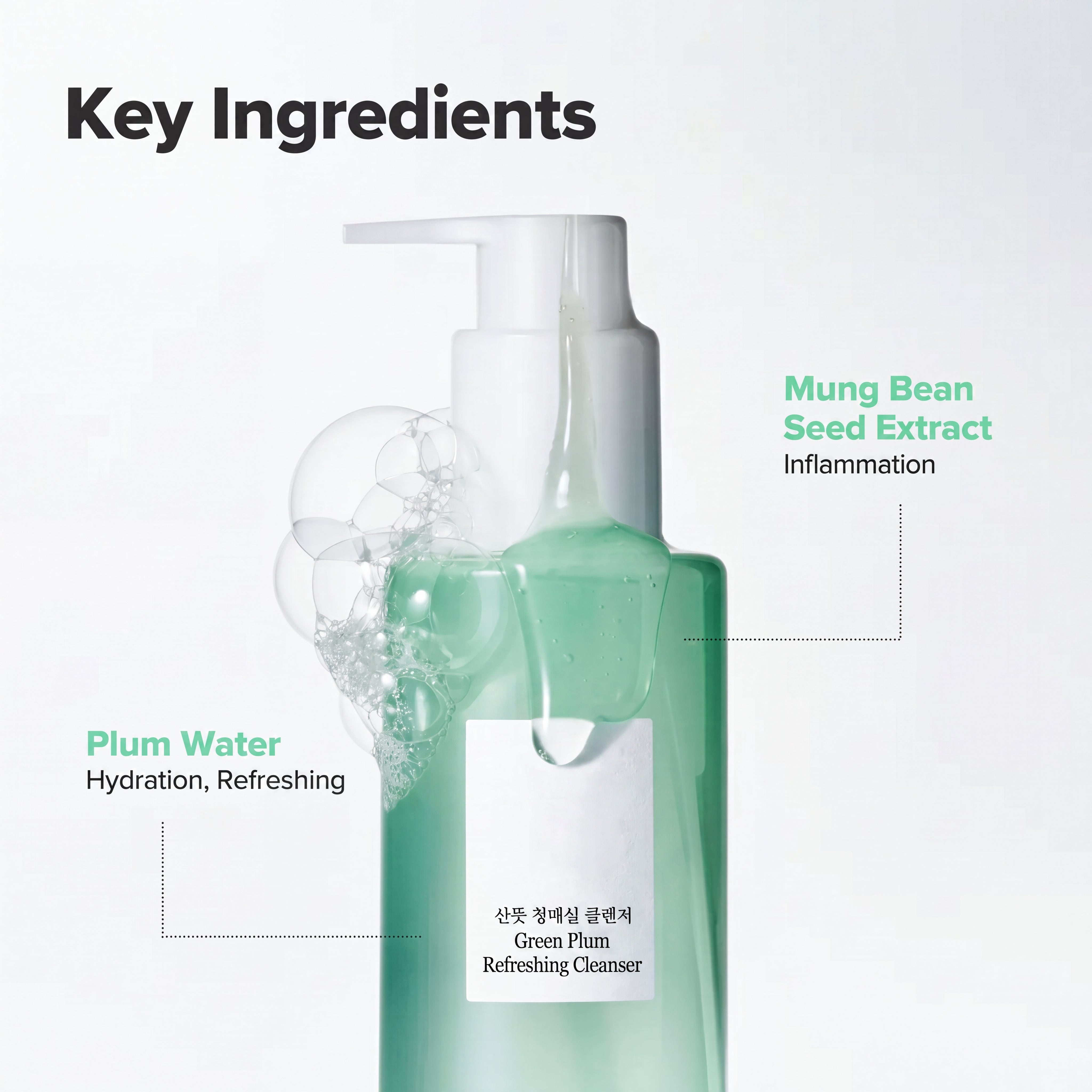 Green Plum Refreshing Cleanser Korean Gel Face Wash for Pores & Deep Cleansing
