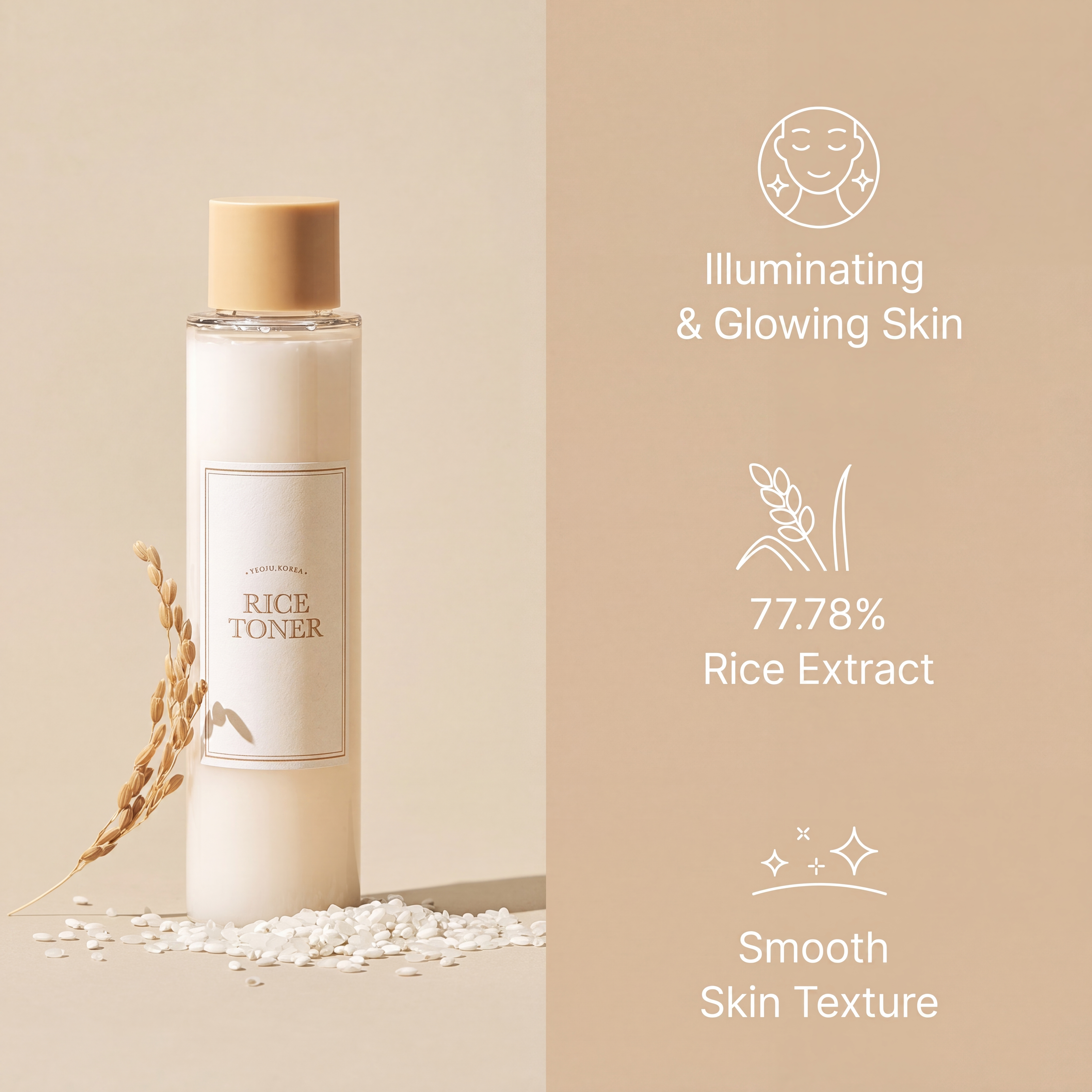 Rice Toner Trio Set for Brightening, Hydration & Glow