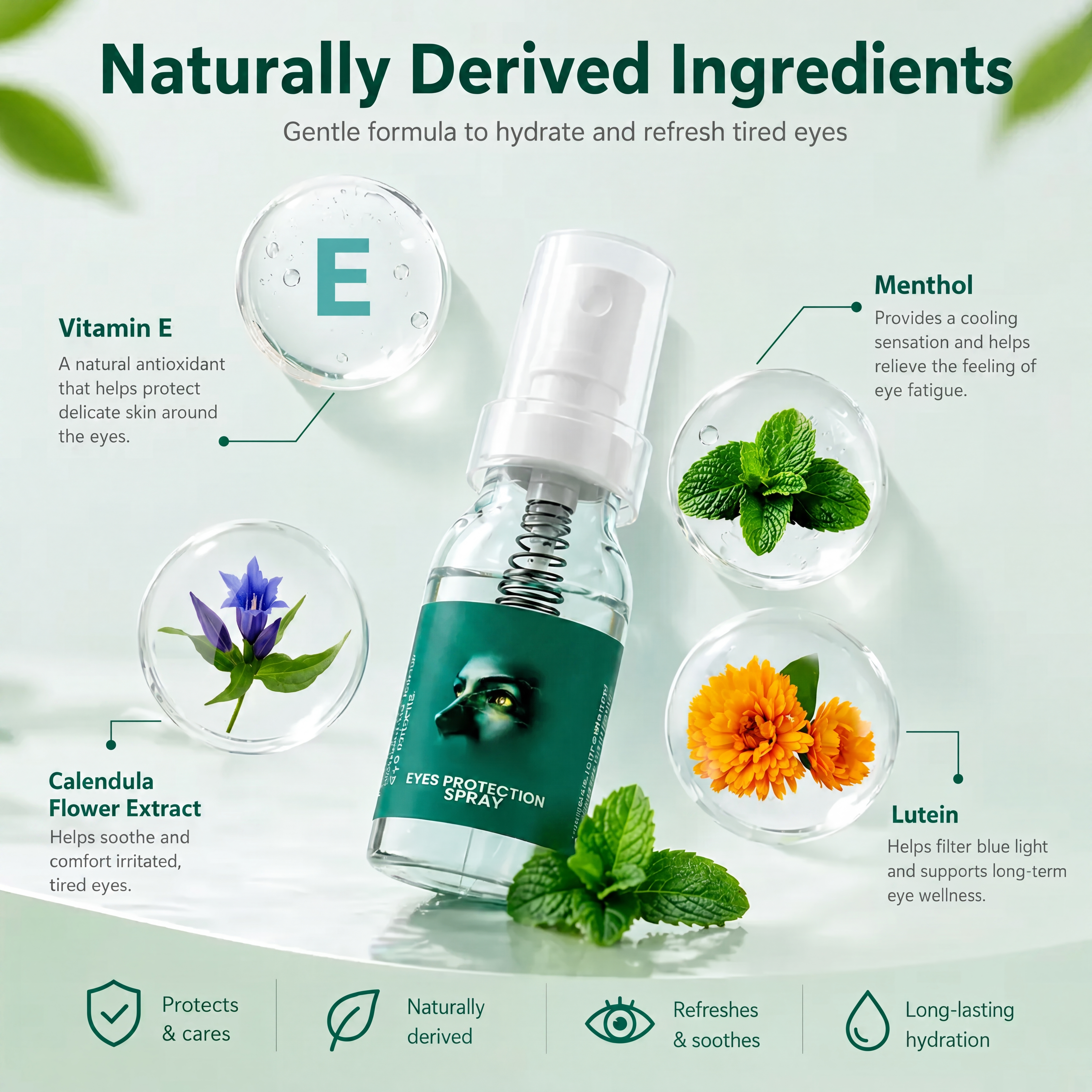 Lutein Eye Protection Spray for Tired Eyes, Refresh & Daily Comfort