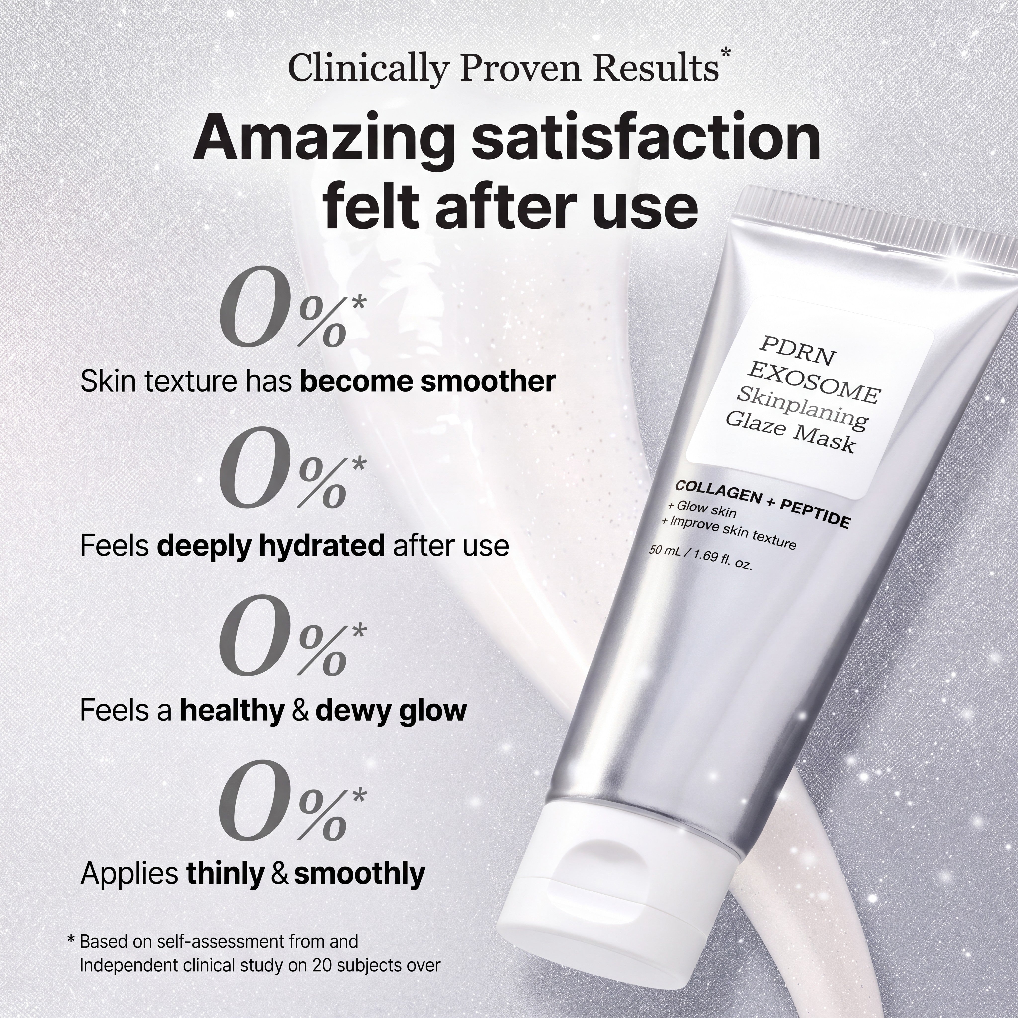 PDRN Exosome Skinplaning Glaze Mask for Hydration, Glass Skin & Glow