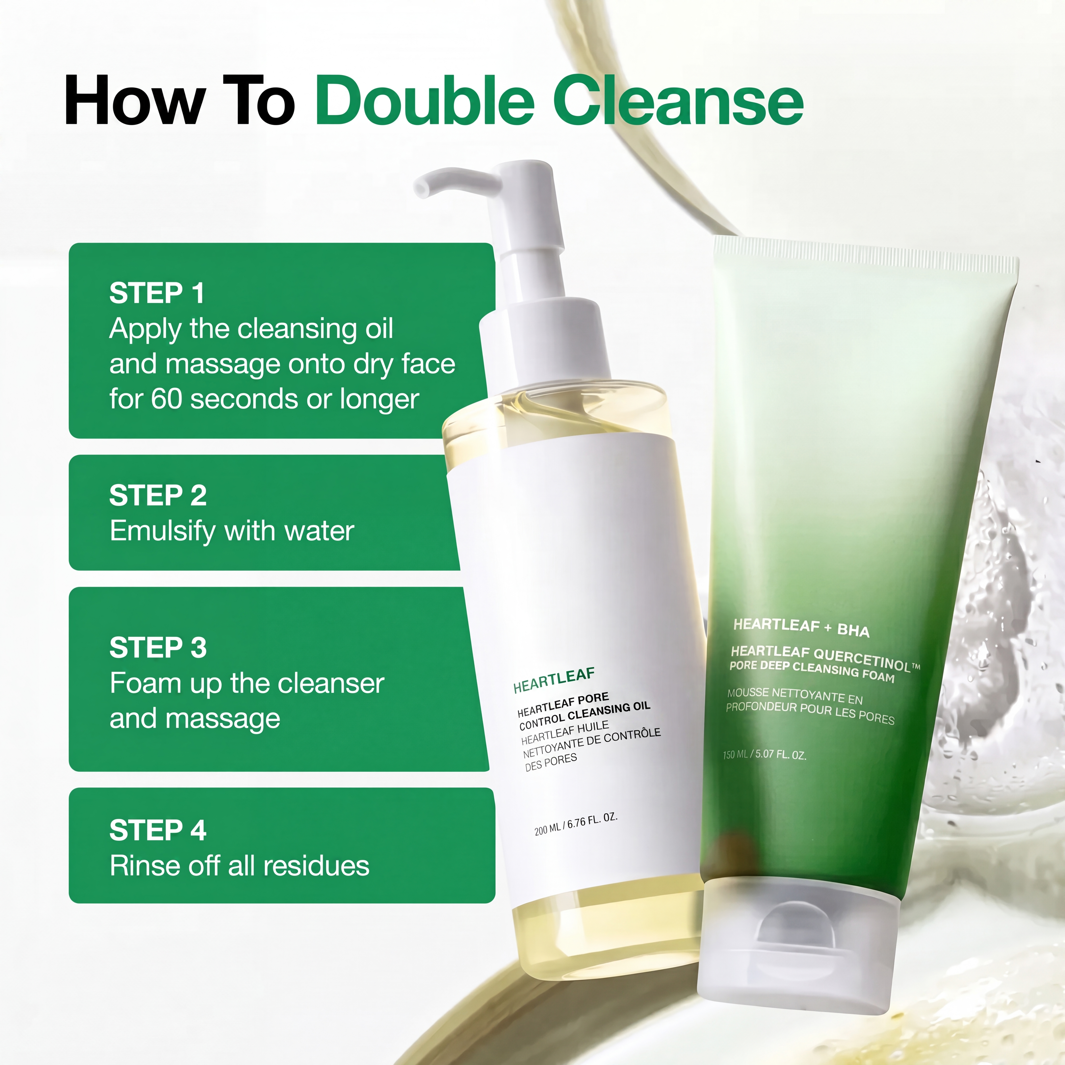 100M Viral Double Cleanser Duo for Cleansing, Makeup Removal & Balanced Skin
