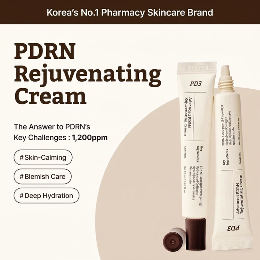 Advanced PDRN Rejuvenating Cream Korean Skincare with Collagen for Elasticity and Wrinkles
