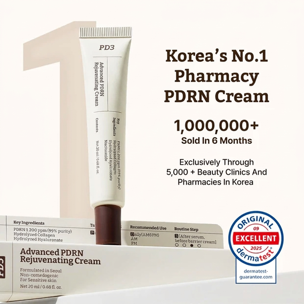 Advanced PDRN Rejuvenating Cream Korean Skincare with Collagen for Elasticity and Wrinkles