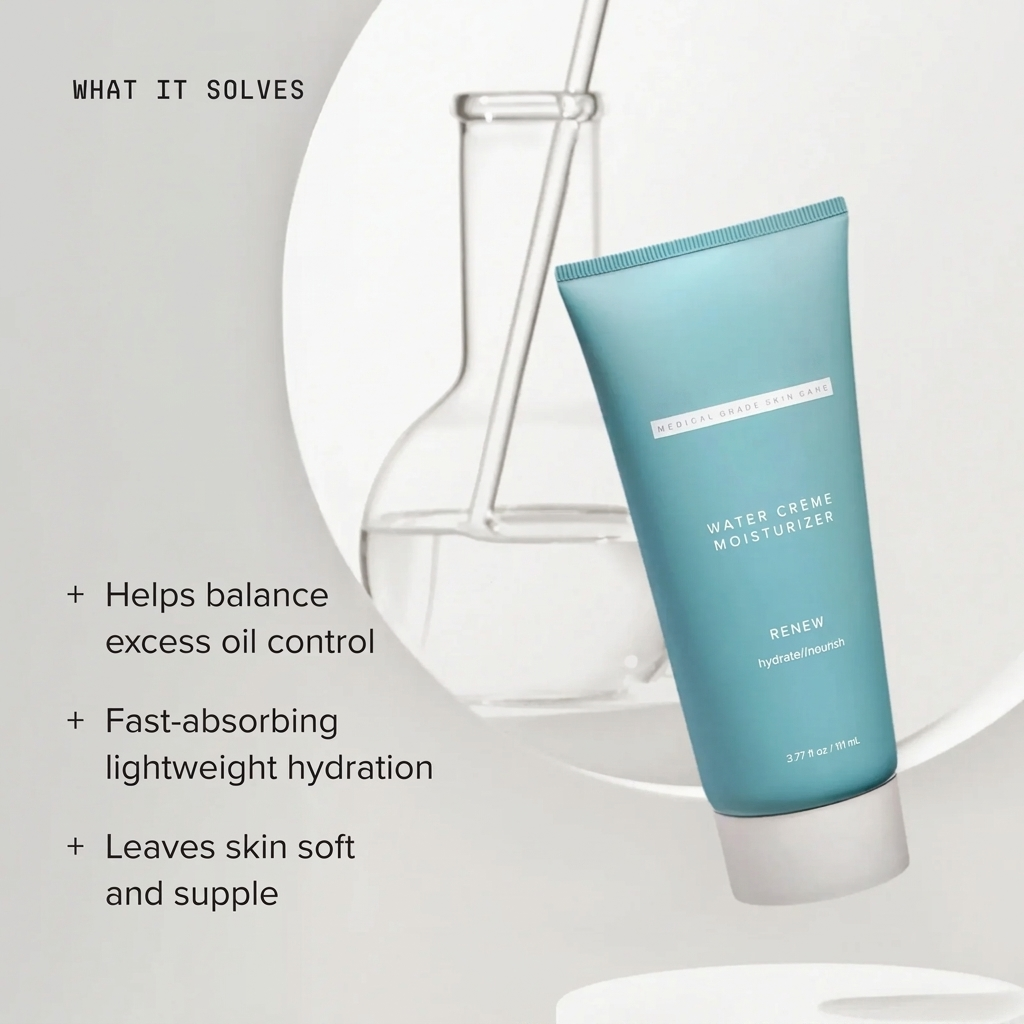 Water Crème Moisturizer Korean Skincare for Oily Skin and Hydration